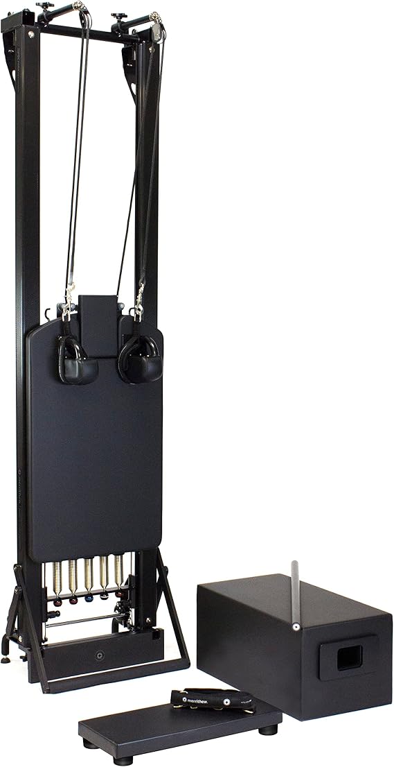Merrithew SPX Max Reformer with Vertical Stand & Tall Box Bundle (Jet Black)