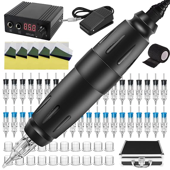Pro Machine Kit - CELEX Rotary Machine Kit 40 Needles Power Supply for Artists