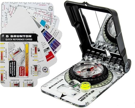 Brunton Truarc15 Glow Compass + Brunton Quick Reference Navigation Card Set Bundle