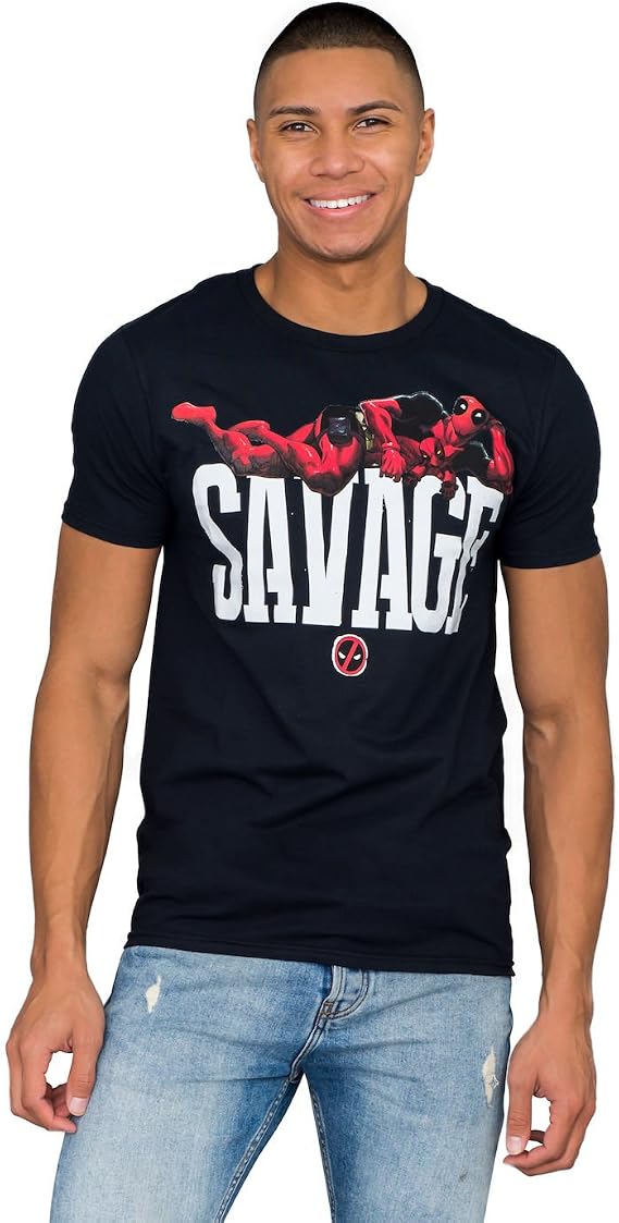 Marvel Comics Deadpool Savage Black T-Shirt