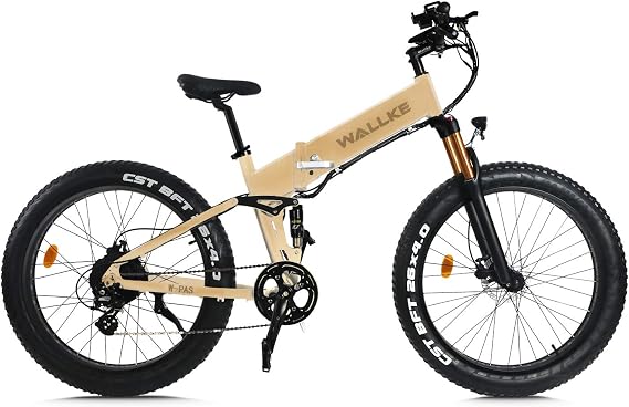 Wallke H9 Ultra HIGH-END Long Range Electric Bike for Adults, 55Ah 2640Wh Solar Power Hub Battery, 105NM 37MPH Fast Ebike Torque Sensor,ARISUN Fat Tire E Bike for Camp Hunt Commute Fitness, Dark Gray