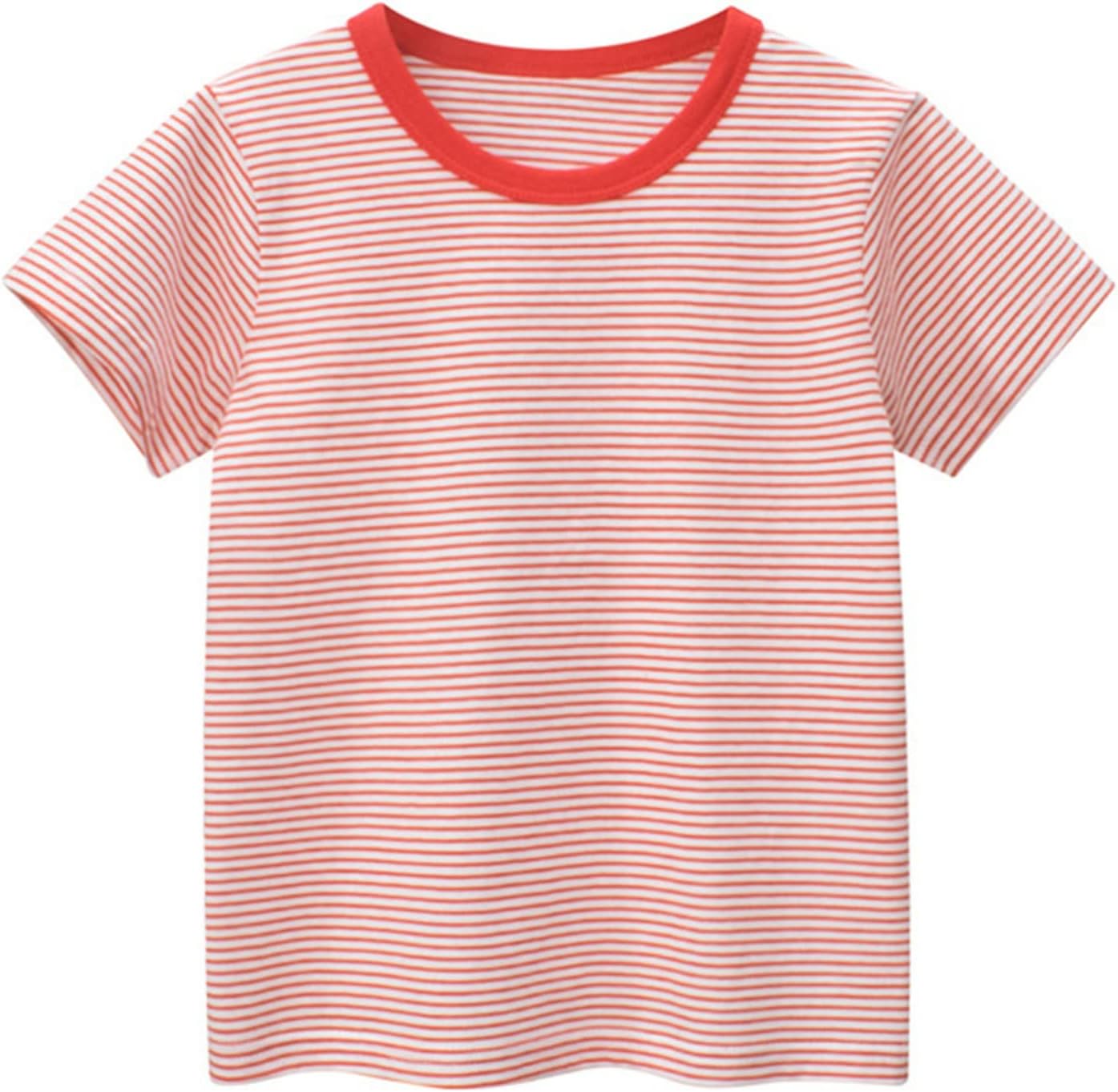Fashion T-Shirt Toddler Kids Baby Boys Girls Striped Short Sleeve Crewneck T Shirts Tops Tee Clothes for Children