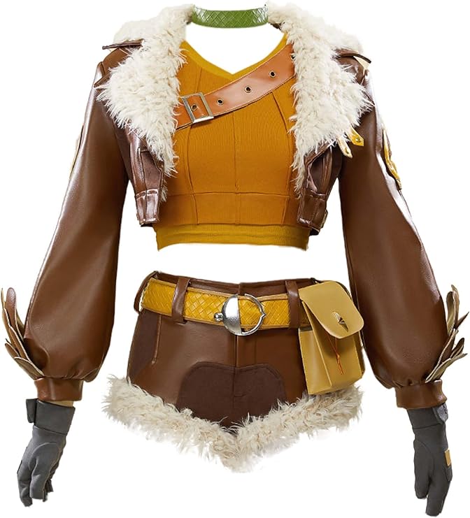 miccostumes Women's Costume Game Hero Cosplay Costume Vest Shorts with Jacket Tail