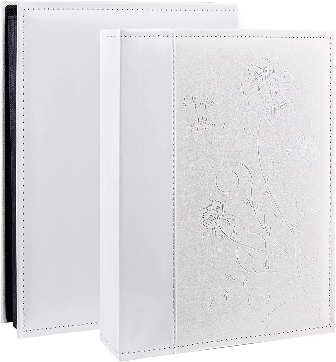 Artmag Photo Album 4x6 300 Photos, Extra Large Capacity Leather Cover Wedding Family Photo Albums Holds 300 Horizontal 4x6 PhotosWhite