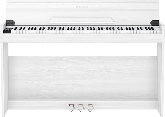 WENCAI 88 Keys Fully Weighted Digital Piano Keyboard, White