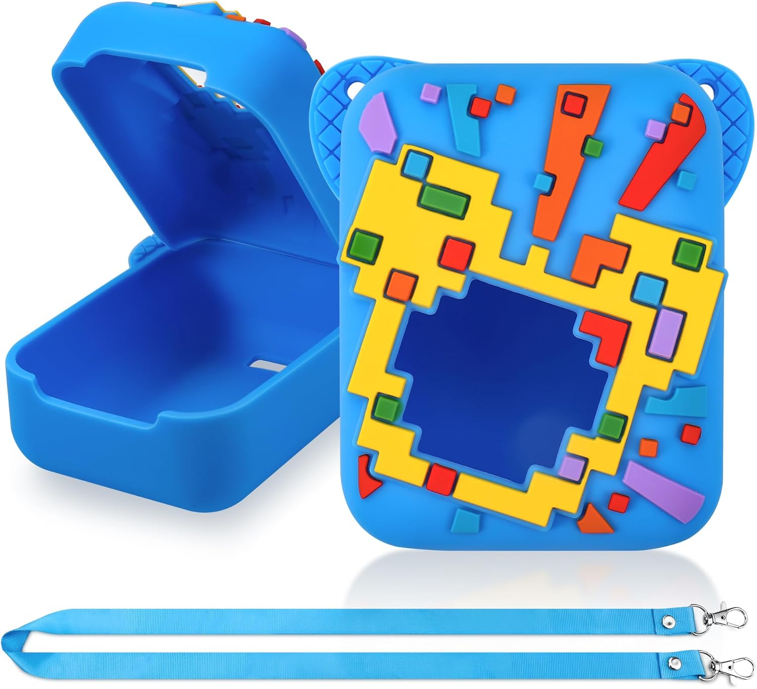 Silicone Case for Bitzee, Full Cover Protective Digital Pet Case With Strap, Washable Anti-drop Protective Shell for Bitzee Disney Interactive Toy