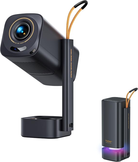 Yaber T1 Pro Mini Projector 180° Rotatable Portable Projector for Home