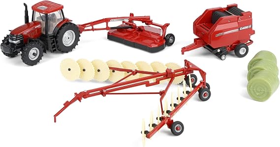 ERTL 1/64th Case IH 4 Piece Haying Set 44078