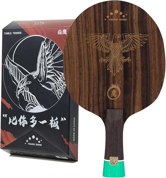 Professional Ping Pong Paddle,Ebony 7-Layer Pure Wood Table Tennis Racket,for Beginner, Intermediate and Advanced Players(yanying)