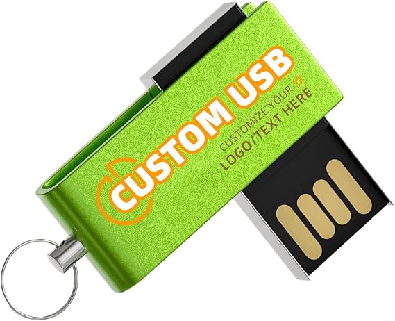 Bilious Custom Personalized USB Flash Drive 32GB/64GB/128GB/256GB, Metal Thumb Drive Waterproof Memory Stick Small Size USB Drive Gift