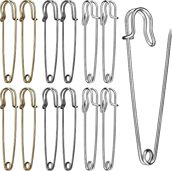 Large Safety Pins, 30 Pack Heavy Duty Safety Pins 3 Inch (75mm)