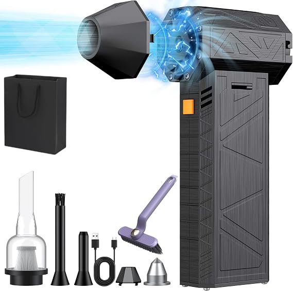 2026 Upgrade Portable Snow Blower for Car - High-Velocity Cordless Handheld Blower, Electric Air Duster for Windshield Snow Removal, Car Drying, Dusting & Lawn Care (B Set)