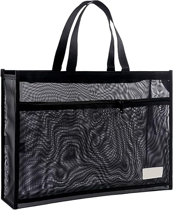 Art Portfolio Bag 18 x 12 Inch, Poster Storage Bag with Handle and Zipper Organizer Transparent Bag for Posters Board, Painting Book, Bulletin Boards, Watercolor Sketchbook