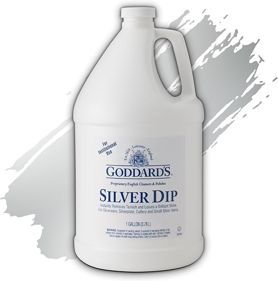 Goddard's Silver Cleaner Dip, Instant Tarnish Remover, Silver Polish, 1 Gal