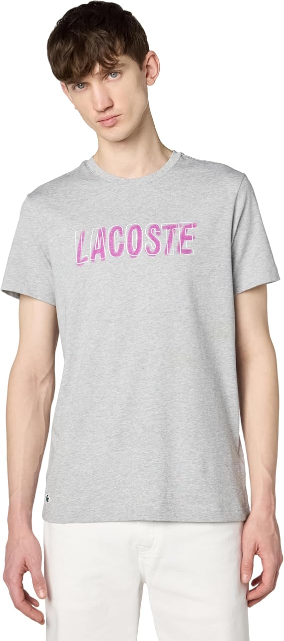 Lacoste Men's Short Sleeve Regular Fit Sports Performance Graphic Tee Shirt T-Shirt