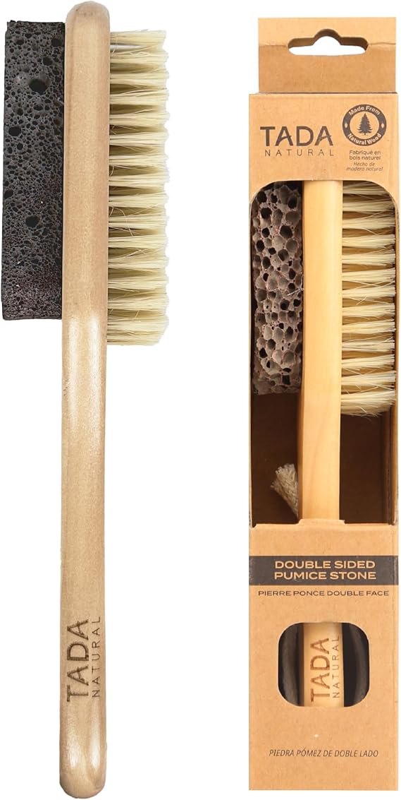 TADA Men 2in1 Pumice Foot File and Foot Brush Callus Remover Pedicure Essential Foot Care Hard and Dead Skin Remover Foot Scrubber