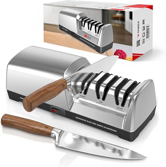 Newise Electric Knife Sharpener for Kitchen, 15 Precision Angle Guide