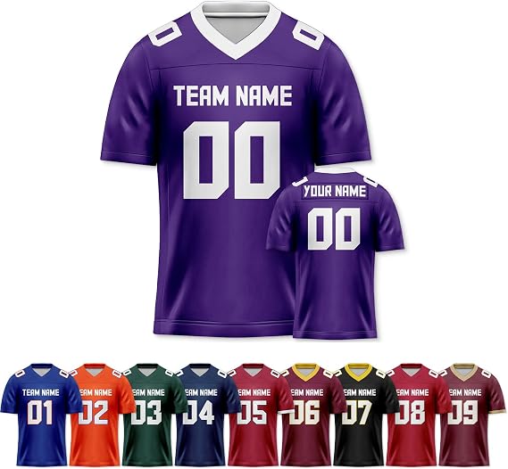 Custom College Football Jersey Stitched University Football Jersey Shirt Personalized Name Number for Men Women Kids