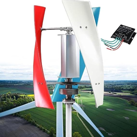 3000W Wind Turbine Generator Kit,12V/24V Vertical Axis Wind Turbine