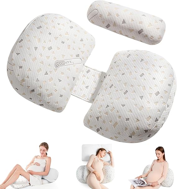 Pregnancy Pillow for Sleeping W Shaped Maternity Pillow Breathable Portable