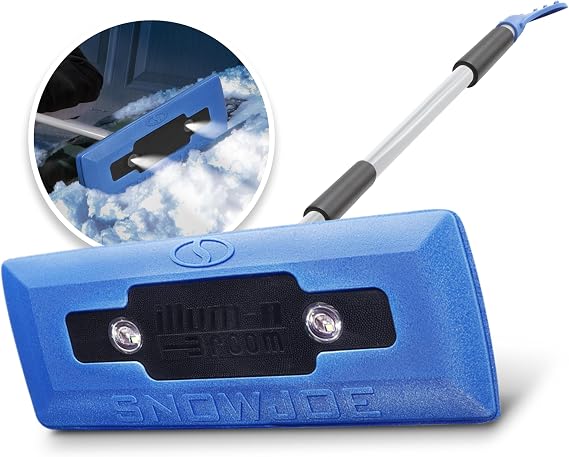 Snow Joe LED Illum n Broom LED Lighted 4 in 1 Snow Brush and Ice Scraper, SJBLZD