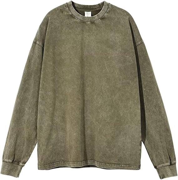 Streetwear Distressed Washed Dyeing Sweatshirt Vintage Couples His Hers Hoodies