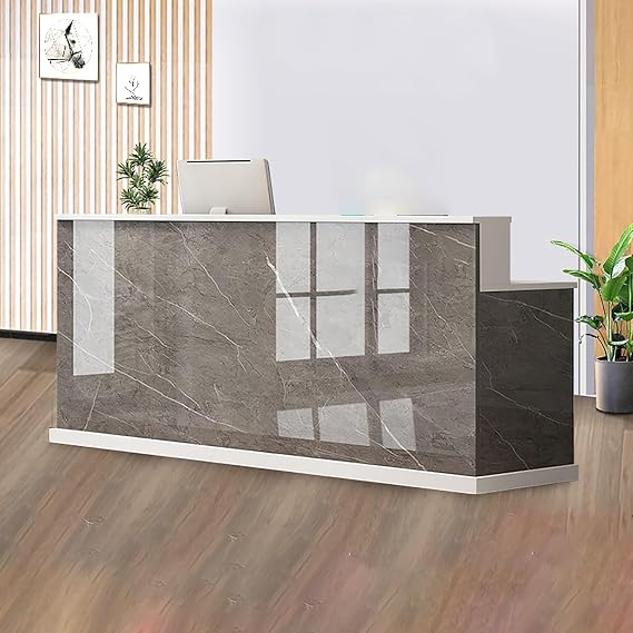 Office reception table, modern reception Desk, Checkout Counter with counter, reception Counter Desk with Lockable Drawers,  with lockers, suitable for salon reception, company front desk, et