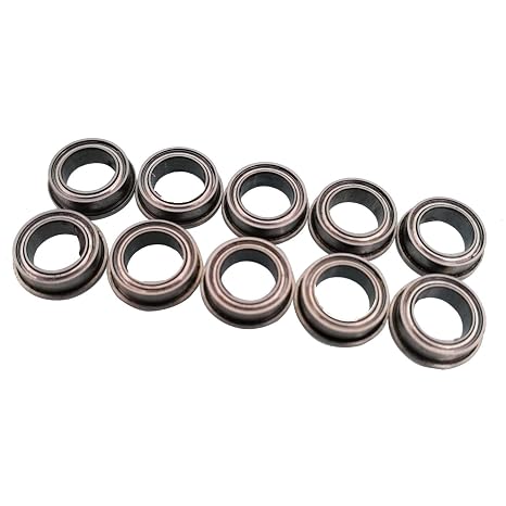 10pcs FR168ZZ Shielded Flanged Model Ball Flange Bearings 1/4" x 3/8" x 1/8"Q