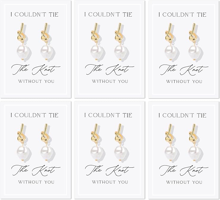 Bridesmaid Gift Set Earrings for Bridesmaids Proposal Gifts Wedding Jewelry Bridal Party Accessories 8 Pairs Keepsake