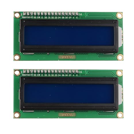 2pcs IIC I2C TWI 1602 16x2 Serial LCD Module Display for Arduino UNO R3 2560 I2C 1602 LCD Display Module 16X2 Character Serial Blue Backlight LCD Module for Raspberry Pi Arduino STM32