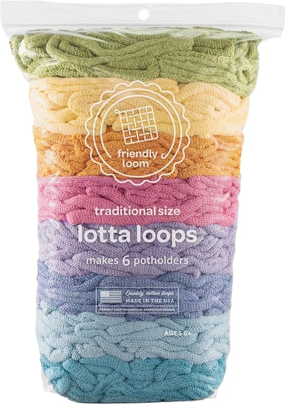 friendly loom Lotta Loops Botanicals Cotton 7 Inch Traditional Loops Refill