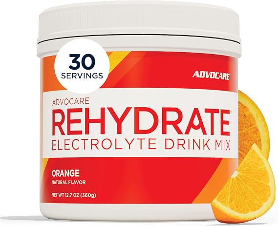AdvoCare Rehydrate Electrolyte Drink Mix, Orange, 12.7 oz