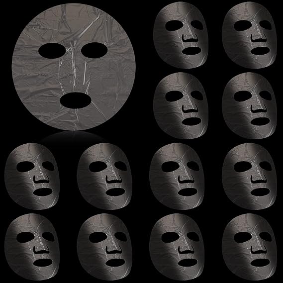 Maitys 200 Pcs Plastic Face Sheet Masks Disposable Facial Wraps