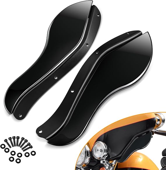 PBYMT Fairing Air Deflectors Side Wings Windshield Adjustable Wind Deflectors Compatible for 2008-2013 Harley Electra Glide Street Glide Trike