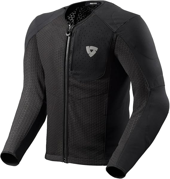 REV'IT! Men's Nucleus Motorcycle Protector Jacket (Black - Medium)