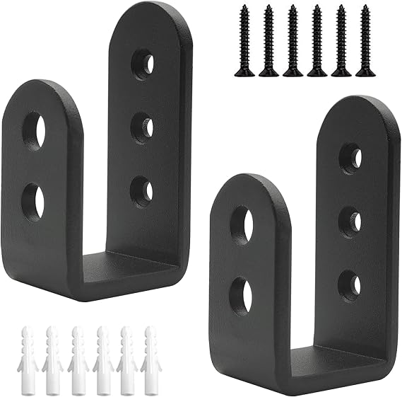 Heavy Duty 2x4 Door Barricade Brackets for Home, Barn, Shed, Garage, Gate