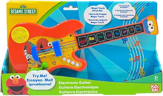 Sesame Street Music Time Toddler Guitar - Electronic Toy, Gift for Ages 3+