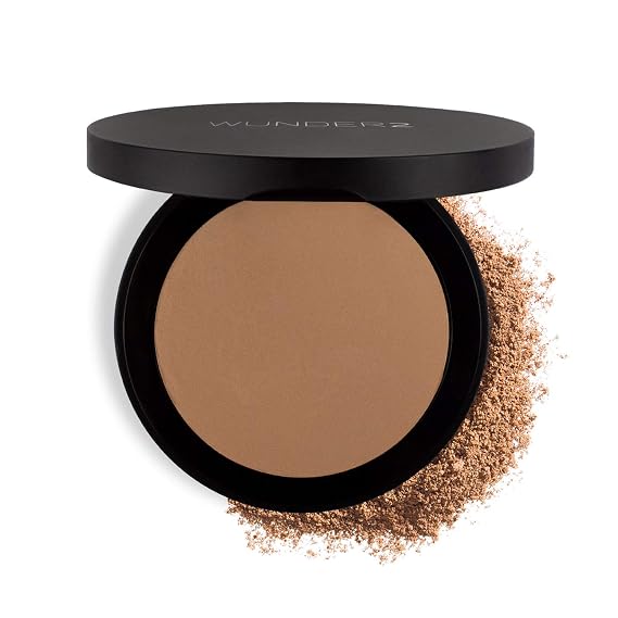 WUNDERBROW GO BEYOND FOUNDATION Makeup Pressed Powder Natural Cream Finish, Medium, 1 Count