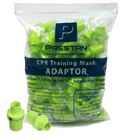 PRESTAN CPR Training Masks, 50-Pack Adaptor