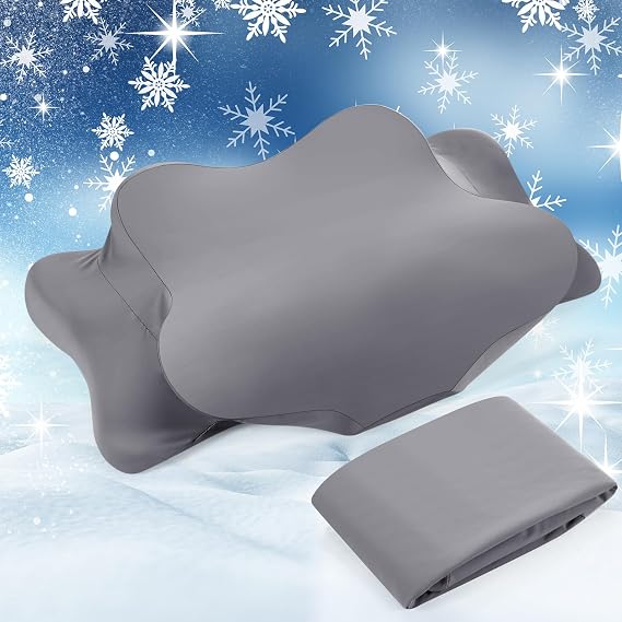 Hahafelt Cooling Cervical Neck Pillowcase,Dark Gray,Standard Size