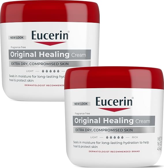 Eucerin, Original Healing, Creme for Very Dry, Sensitive Skin, Fragrance Free (pack of 2)