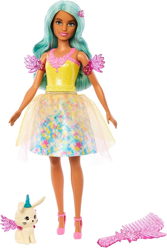 Barbie A Touch of Magic Doll & Accessories, Teresa with Fantasy Outfit, Pet, Leash & Styling Accessories, JCW51