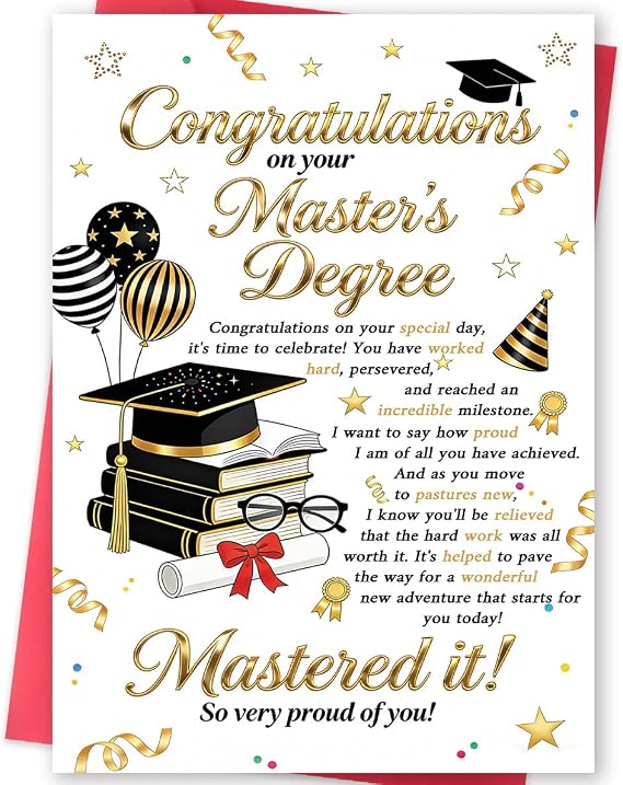 Missonemi Masters Degree Graduation Card