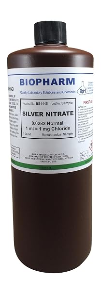 Biopharm Silver Nitrate Solution 0.0282 N (1 mL = 1 mg), 1 Quart (950 mL)