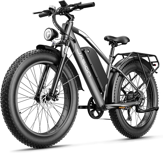 Jasion EB5 MAX Electric Bike for Adults 2000W Peak Motor, 48V 15Ah Battery