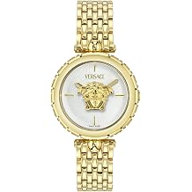 Versace Medusa Heritage Collection Luxury Womens Watch Timepieces with a Gold Bracelet and Case Featuring a White Dial