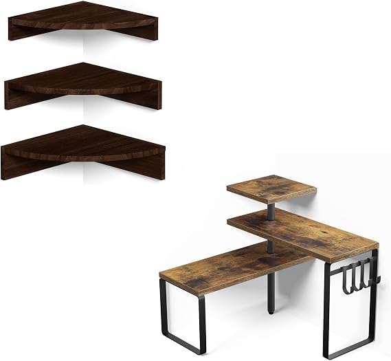 Alsonerbay Corner Shelves and Counter Shelf Bundle