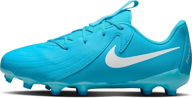 Nike Jr. Phantom GX 2 Academy Little/Big Kids' MG Low-Top Soccer Cleats (FD6722-400, Blue Fury/White) Size 3