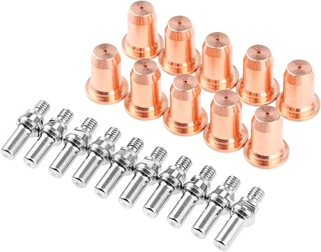 20PCS 52582 Electrode Tip 1.0mm 51313 Plasma Cutting Torch Flat Tips Replacement for IPT-60 PT-60 IPT-40 PT40