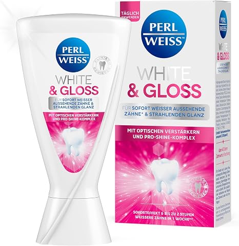 PERLWEISS White & Gloss Whitening Zahncreme zur Zahnaufhellung - 50ml